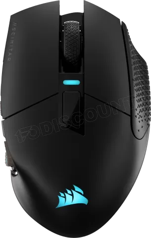 Photo de Souris sans fil Gamer Corsair Scimitar Elite RGB (Noir)