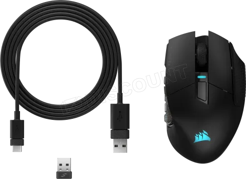 Photo de Souris sans fil Gamer Corsair Scimitar Elite RGB (Noir)