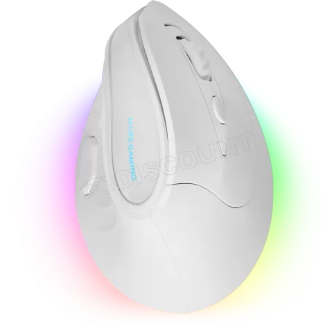 Photo de Souris sans fil Gamer ergonomique verticale Mars Gaming MM-SK RGB (Blanc)