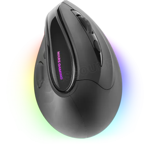 Photo de Souris sans fil Gamer ergonomique verticale Mars Gaming MM-SK RGB (Noir)