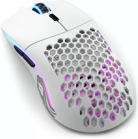 Photo de Souris sans fil Gamer Glorious Model O Minus (O-) RGB (Blanc Mat)