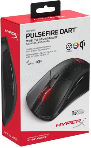 Photo de Souris sans fil Gamer HyperX Pulsefire Dart RGB (Noir)