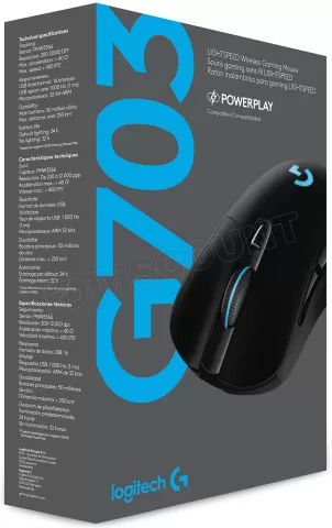 Photo de Souris sans fil Gamer Logitech G703 LightSpeed (Noir)