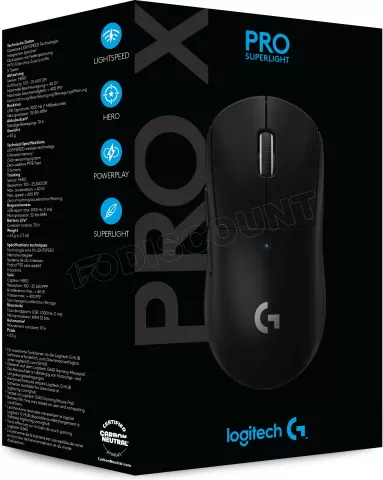 Photo de Souris sans fil Gamer Logitech Pro X Superlight (Noir)