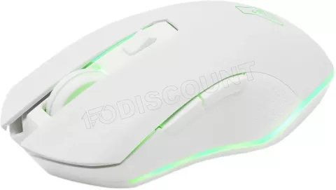 Photo de Souris sans fil Gamer The G-Lab Kult Hélium RGB (Blanc)