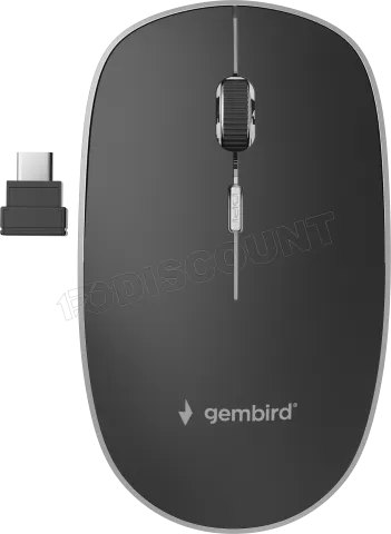 Photo de Souris sans fil Gembird Silent (Noir)