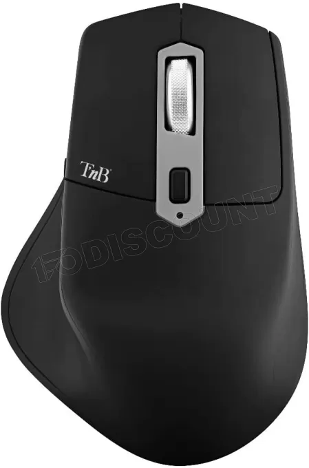 Souris sans fil semi-ergonomique T'nB Dual Connect iClick (Noir)