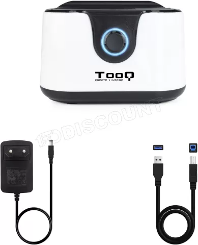 Photo de Station d'accueil USB 3.0 TooQ TQDS-802 pour 2x S-ATA (Blanc)