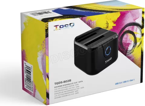 Photo de Station d'accueil USB 3.0 TooQ TQDS-802 pour 2x S-ATA (Noir)