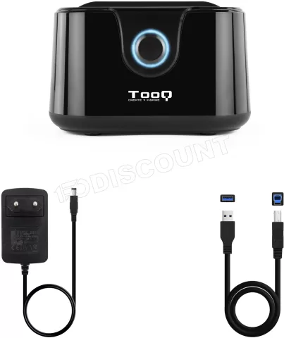 Photo de Station d'accueil USB 3.0 TooQ TQDS-802 pour 2x S-ATA (Noir)