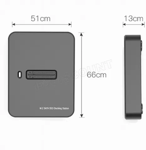 Photo de Station d'accueil USB 3.2 Gembird pour 1x disque dur M.2 S-ATA & NVMe (Noir)