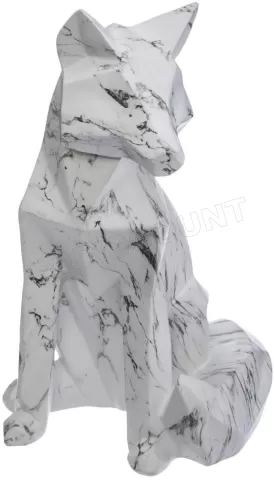 Photo de Statuette Renard origami 25cm en résine (Blanc)