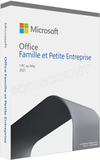 Suite Bureautique Microsoft Office Famille et Petite Entreprise 2021 - 1 Licence (PKC - Carte d'activation)