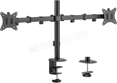 Photo de Support double-écran à fixer Maclean MC-754N 17"-32" (9kg max) (Noir)