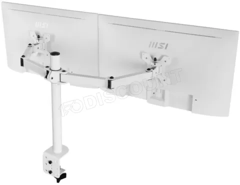 Photo de Support double-écran à fixer Mars Gaming MArm2 13"-27" (8kg max) (Blanc)