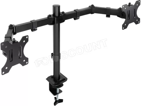 Photo de Support double-écran à fixer Tooq DB1802TN 17"-27" (8kg max) (Noir)