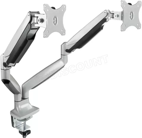 Photo de Support double-écran à fixer Tooq DB3132TNR 13"-32" (9kg max) (Argent)