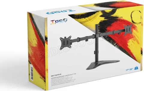 Photo de Support double-écran à poser Tooq DB1702TN 17"-32" (9kg max) (Noir)