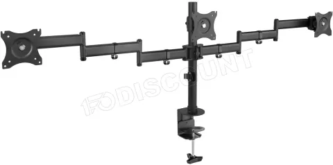 Photo de Support triple-écran à fixer Tooq DB1327TN 13"-27" (8kg max) (Noir)