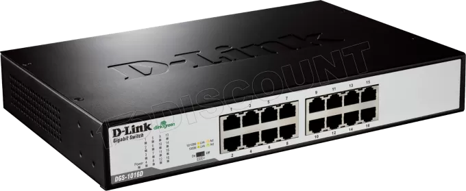 Switch réseau ethernet Gigabit rackable D-Link DGS-1016D - 16 ports