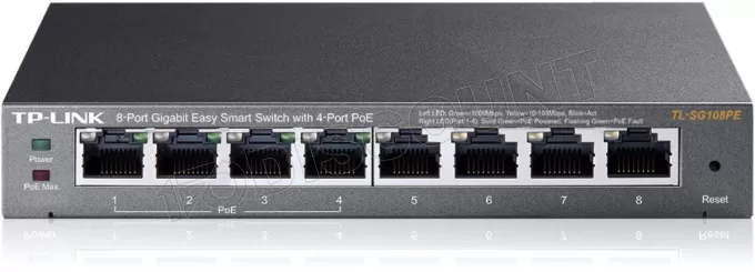 Switch réseau ethernet Gigabit TP-Link TL-SG108PE - 8 ports dont 4x PoE