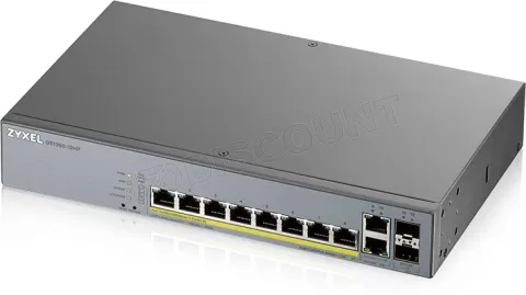 Photo de Switch réseau ethernet Gigabit Zyxel CCTV GS1350-HP - 10 ports dont 8x PoE+