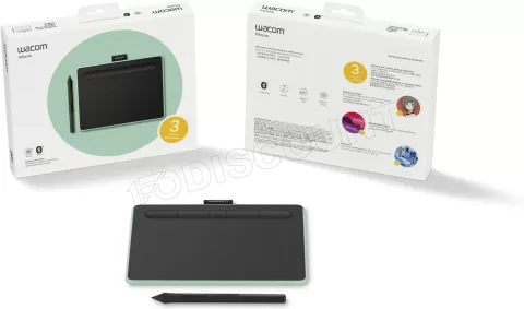 Photo de Tablette Graphique Wacom Intuos S Bluetooth (Noir/Vert)