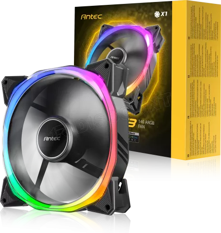 Photo de Ventilateur de boitier Antec Fusion T3 RGB - 14cm (Noir)