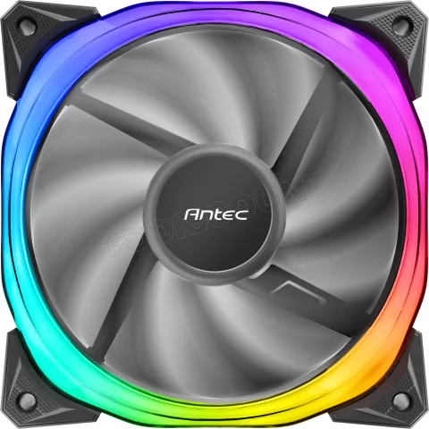 Photo de Ventilateur de boitier Antec Fusion V2 RGB - 12cm (Noir)