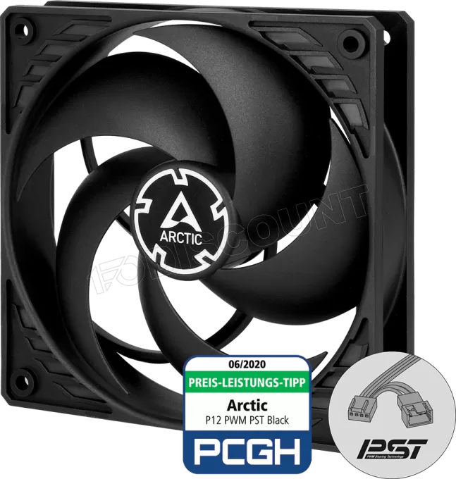 Ventilateur de boitier Arctic P12 PST - 12cm (Noir)