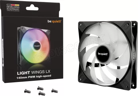 Photo de Ventilateur de boitier be quiet! Light Wings LX High Speed RGB - 14cm (Noir)