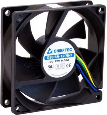 Photo de Ventilateur de boitier Chieftec AF-0825 8cm PWM (Noir)