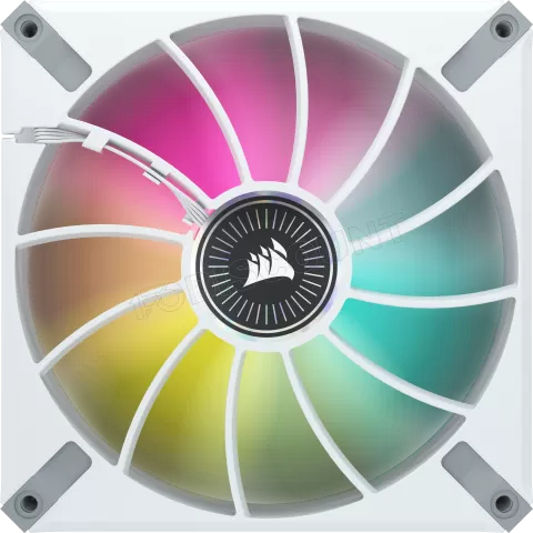 Photo de Ventilateur de boitier Corsair ML140 Elite Premium RGB 14cm (Blanc)