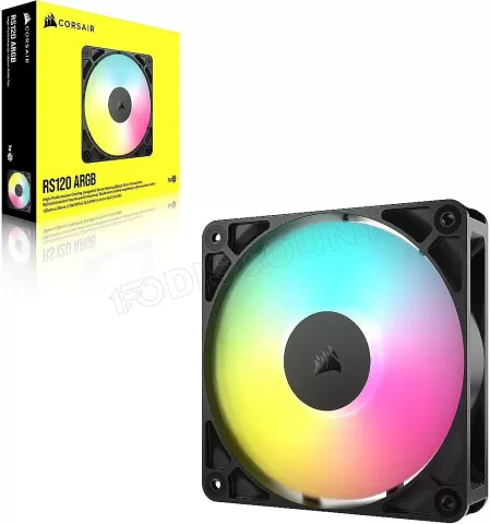 Photo de Ventilateur de boitier Corsair RS RGB - 12cm (Noir)