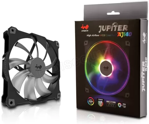 Photo de Ventilateur de boitier InWin Jupiter AJ RGB - 14cm (Noir)