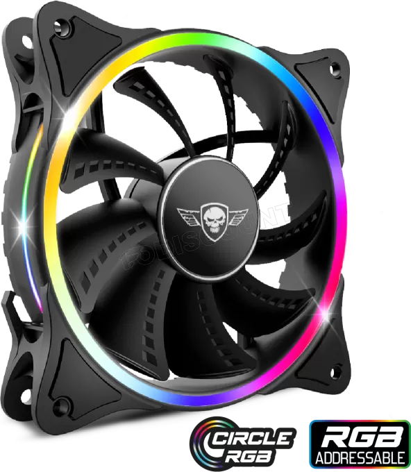 Ventilateur de boitier Spirit of Gamer AirForce Circle RGB - 12cm (Noir)