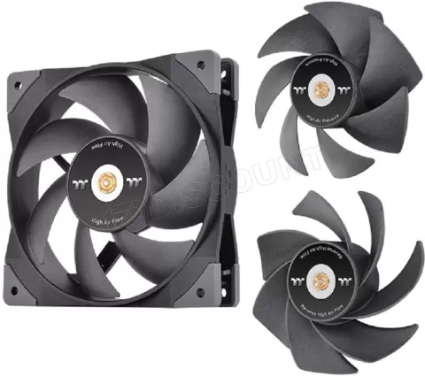 Photo de Ventilateur de boitier Thermaltake SwaFan GT - 12cm (Noir)