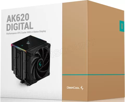 Photo de Ventilateur processeur DeepCool AK620 Digital RGB (Noir)