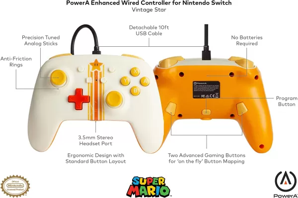 Manette filaire améliorée pour Nintendo Switch - Mario Punch - Manettes  Switch