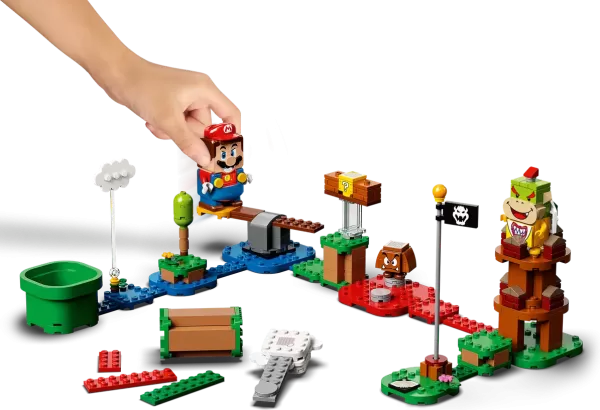 Le Pack de démarrage Les Aventures de Mario comprend tout ce dont vous avez besoin pour commencer votre aventure.
